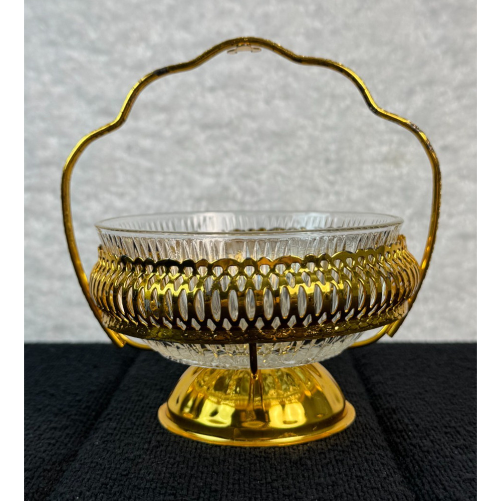 Queen Anne Gold-Plated Fromagere Marmalade Jam Dish Mayell of England- No Spoon